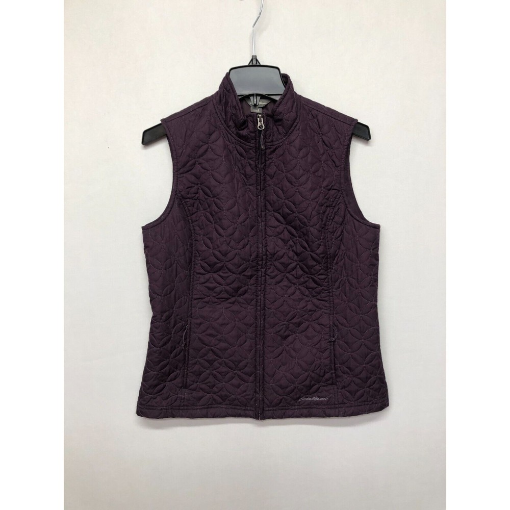 Eddie Bauer Women Purple Quilted Lightweight Full Zip Vest Size Small M105 -17